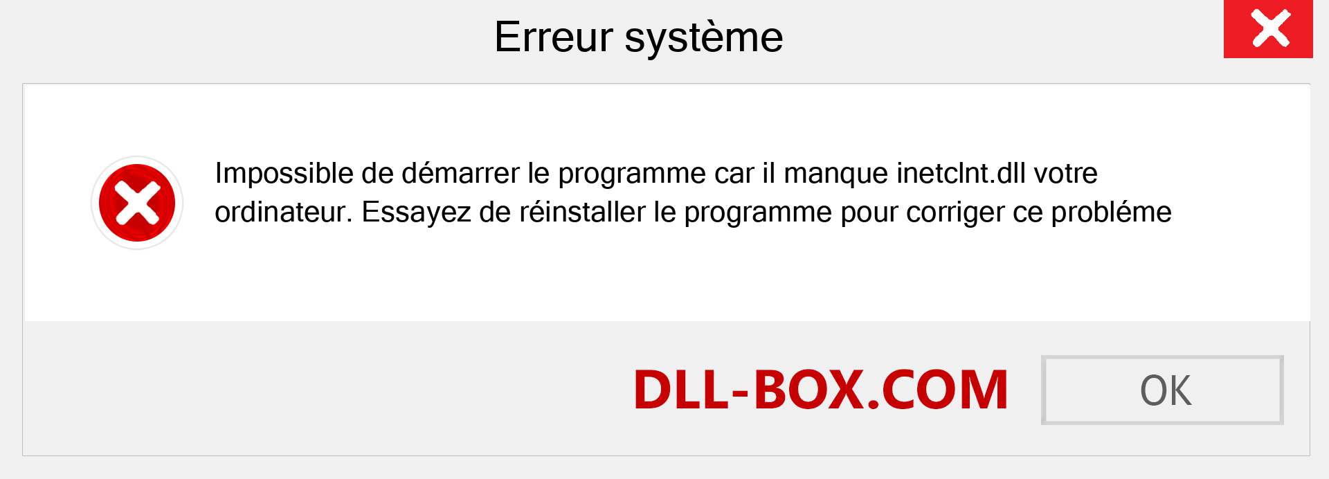 Le fichier inetclnt.dll est manquant ?. Télécharger pour Windows 7, 8, 10 - Correction de l'erreur manquante inetclnt dll sur Windows, photos, images